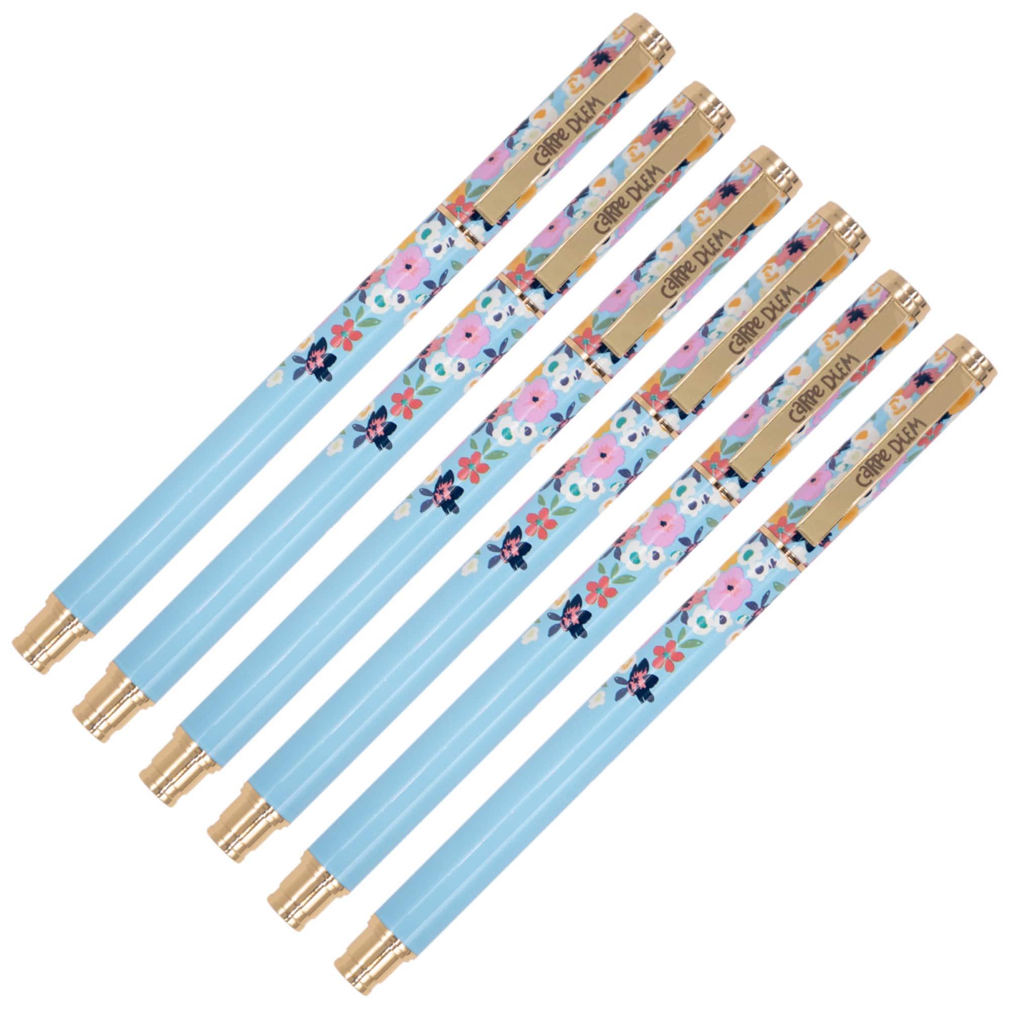 Pukka Pads Black Metal Gel Pen Pack 6